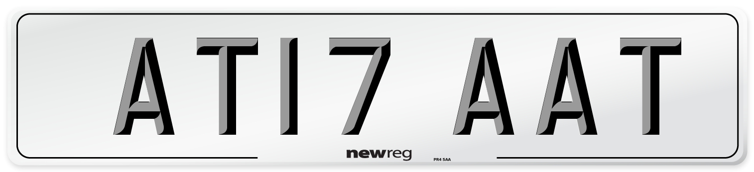 AT17 AAT Number Plate from New Reg
